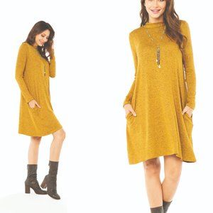 NWT Mustard Sweater Dress MADE IN USA